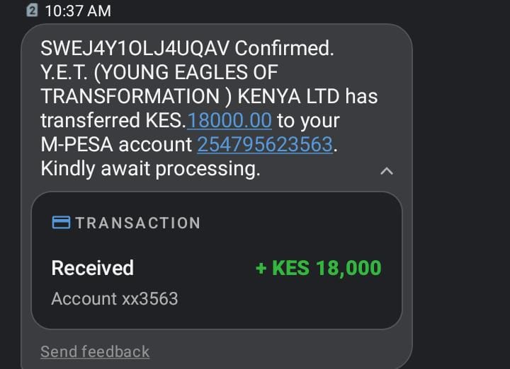 Payment proof 1