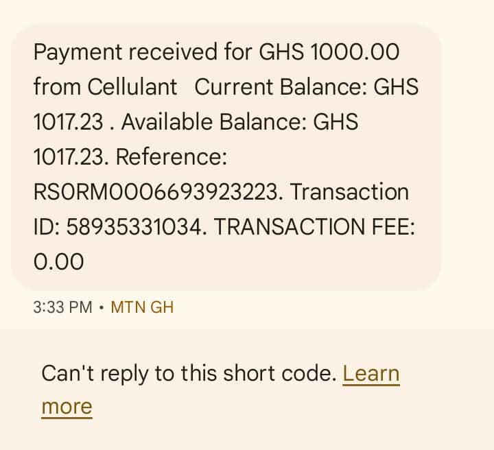 Payment proof 1